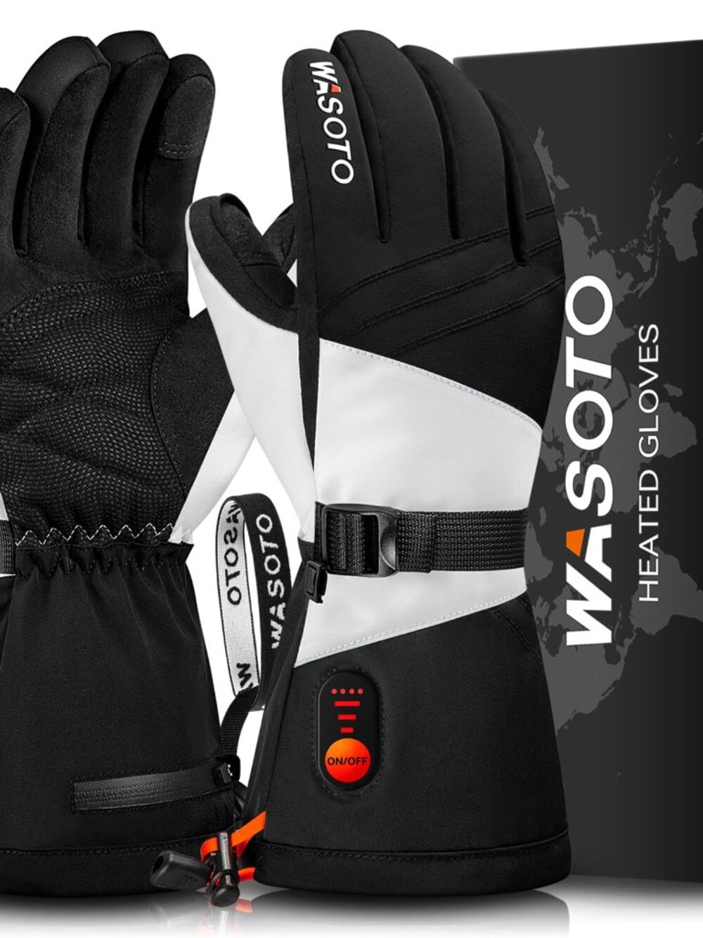 NEW WASOTO Heated Gloves for Men Women Rechargeable 7.4V 3000mAh 22.2Wh 10s 8hr
